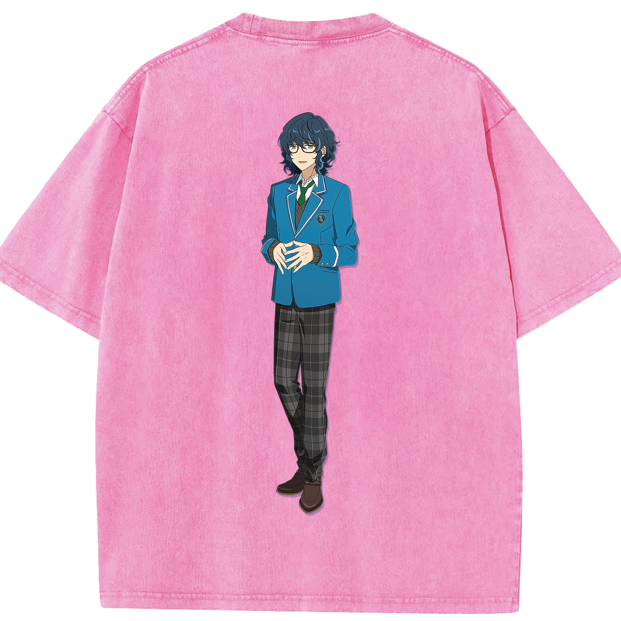 （画像用） あんさんぶるスターズ! Ensemble Stars 綿100% ヴィンテージ風 半袖Tシャツ（背面プリント）